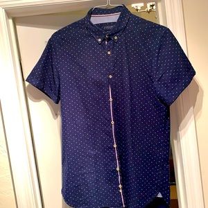 Zara Men Short Sleeve Button Down - Slim Fit